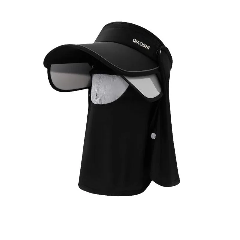 

Летняя дышащая солнцезащитная шляпа с широкими полями, защита от УФ-излучения, с маской, для активного отдыха и езды на велосипеде, подходит как мужчинам, так и женщинам