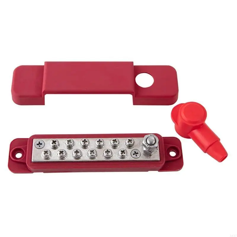 

N84C Bus Bar & Cover Ground Distribution Block Universal Car Boat Marine Pickup Trailer Power Distribution Terminal Block