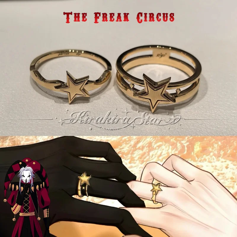 Game Freak Circus Pierrot Cosplay Prop Couple Rings Pierrot Role Play Prop Rings Gift Birthday Present Hallowmas Party Adult