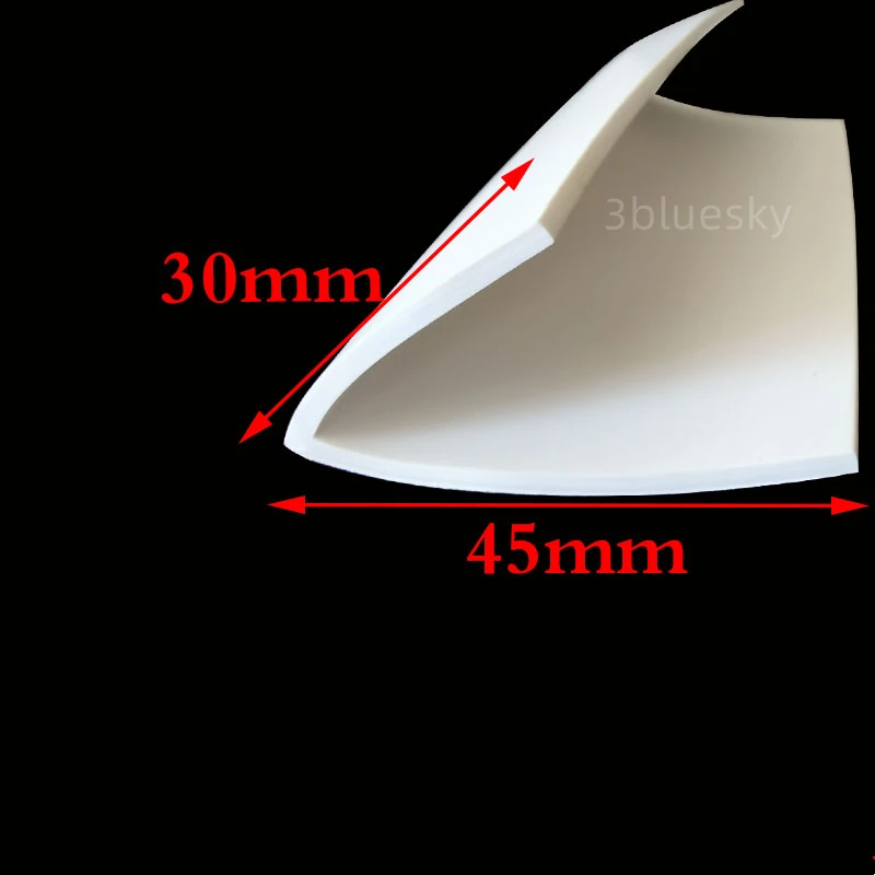 Custom Rubber L Strip Angle Corner Protecor Edge Encloser Shield Collision Avoidance Gasket 30x45mm White Red