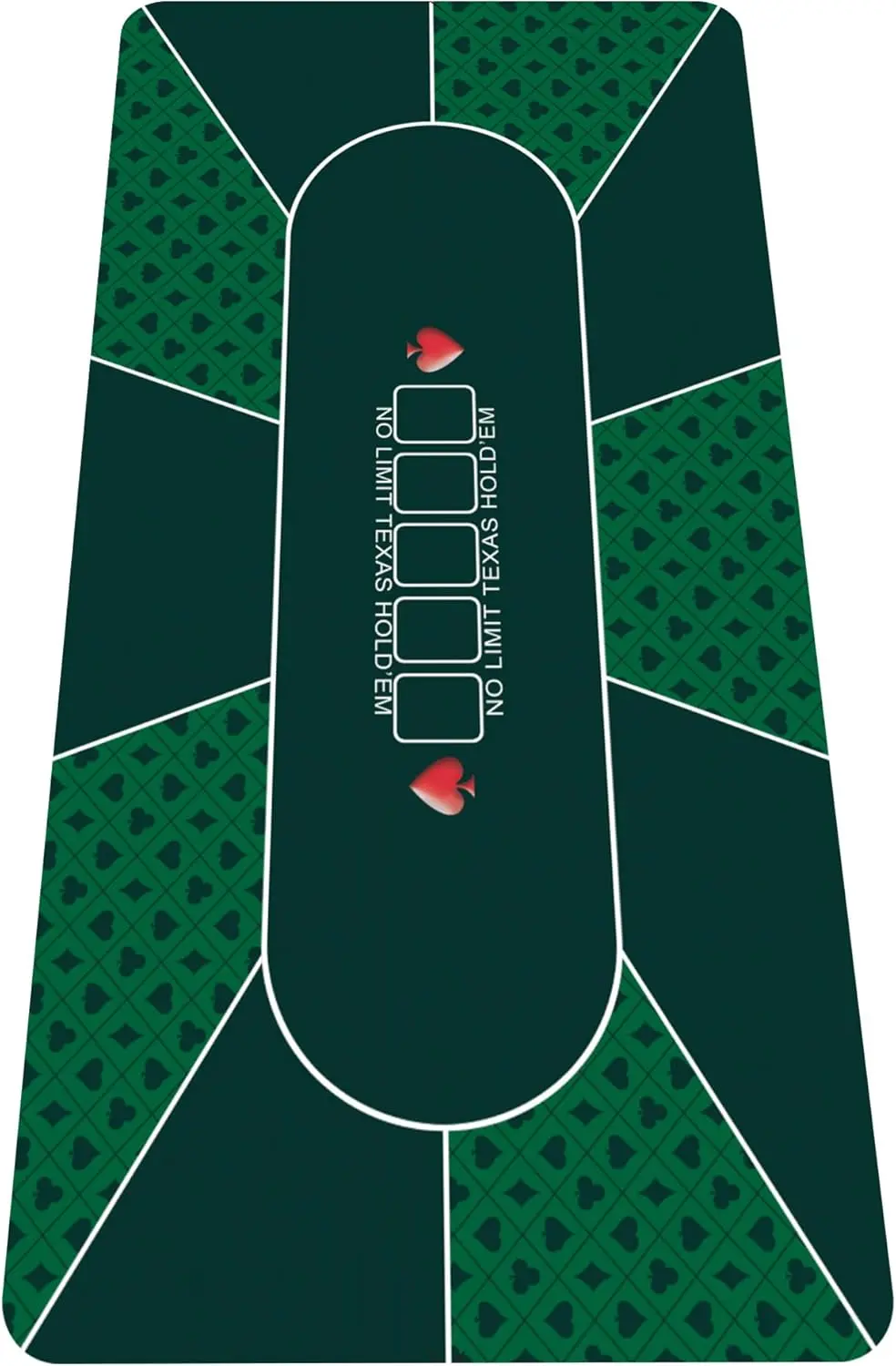 

Foldable Texas Poker Table Mat for 8-10 Players, Portable Non-Slip Rubber Game Mat