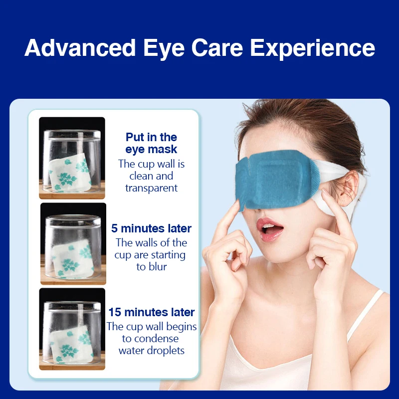 10pcs Disposable Lutein Steam Eye Mask With Warm And Hot Compress To Soothe The Eyes, Shading And Eye Protection Portable Travel