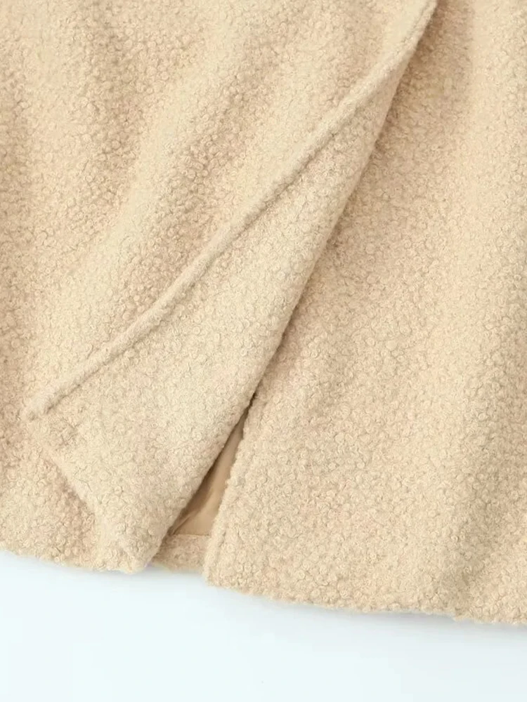 Feminino outono inverno novo produto moda feminina lazer versátil manga longa com cinto longo casaco de lã