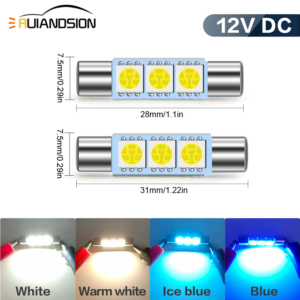 4Pcs C5W Led Festoo…