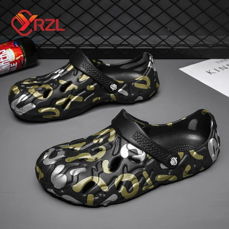 YRZL Sandals Mens Soft Wear Non-slip Wear-resistant Casual Sandals Comfortable High Quality Beach Shoes Outdoor Slippers for Men