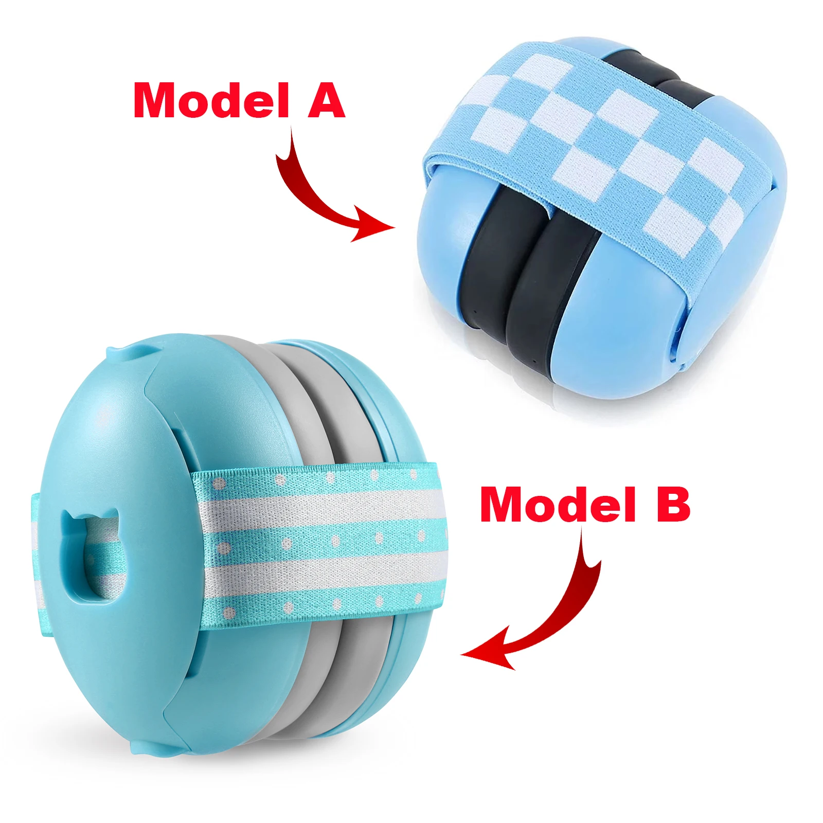 Protezione per le orecchie del bambino Comode cuffie antirumore per neonati Prevengono i danni dell'udito e migliorare il sonno Fascia elastica regolabile