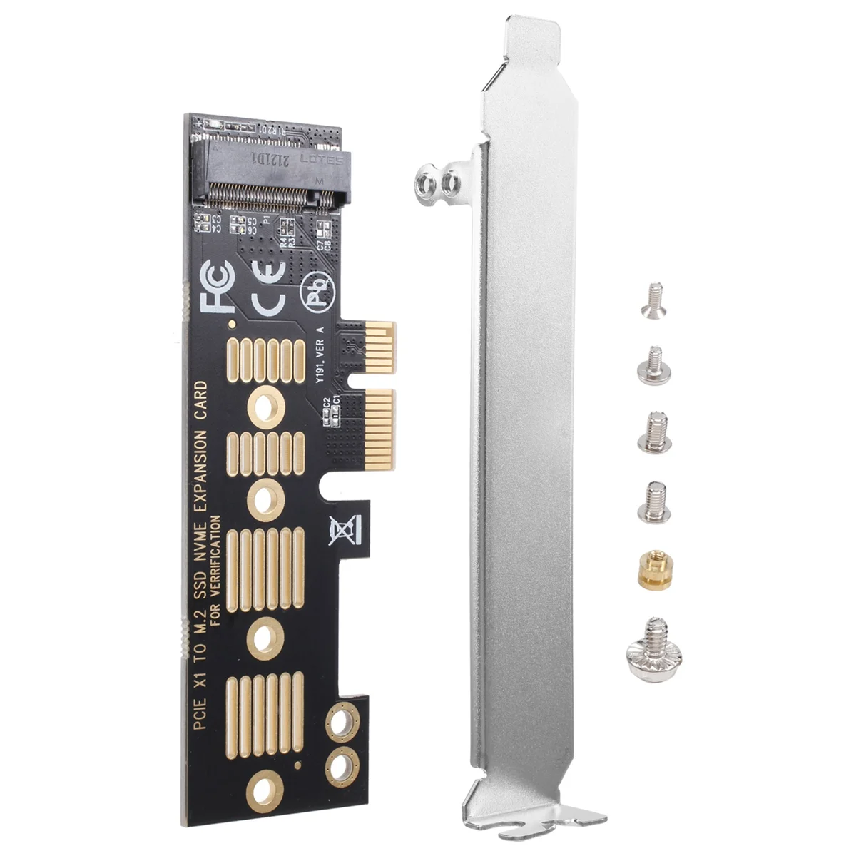 M2 SSD NVME to PCIE X1 Adapter Card PCIE X1 to M2 Expansion Card Hard Drive Adapter M Key Interface Card