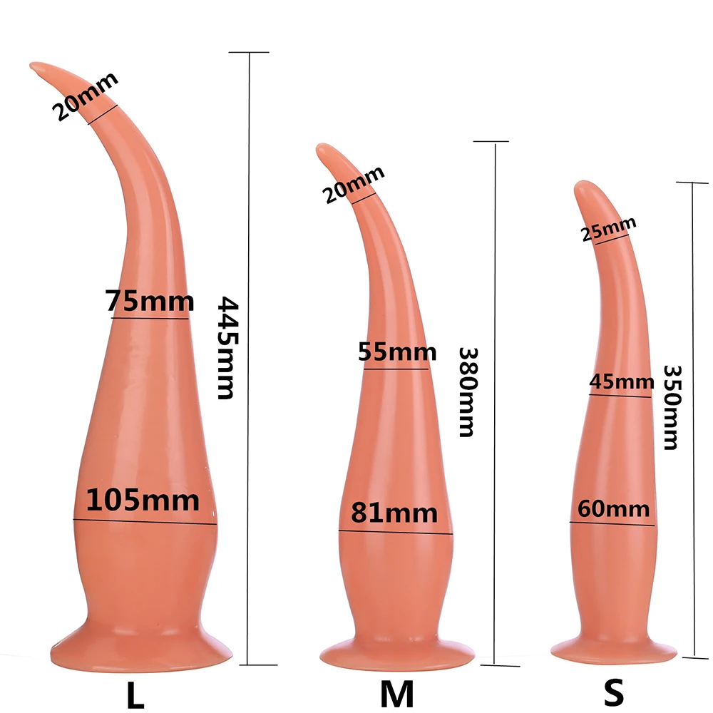 Oversize Butt Plug Dildo Stimulate Anus and Vagina Long Anal Plug Masturbator Soft Penis Anal Dilator Sex Toys for Women and Men