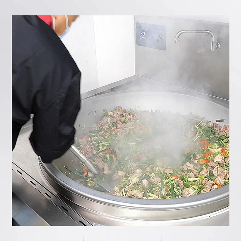 Коммерческая индукционная плита, большая кастрюля, кухонная большая плита 6 кВт, 8 кВт, мощная вогнутая индукционная плита, промышленная плита