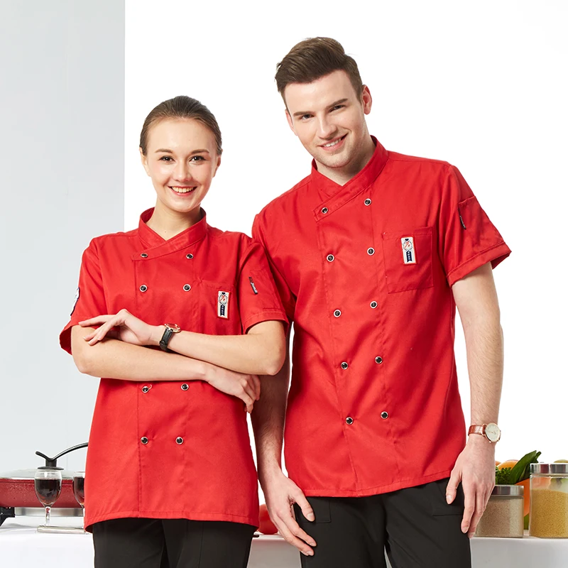 Chef Uniform For Men Women Jacket Cooking Clothes Kitchen Western Restaurante Hotel Pastry Chef Barbecue Restaurant Custom Logo