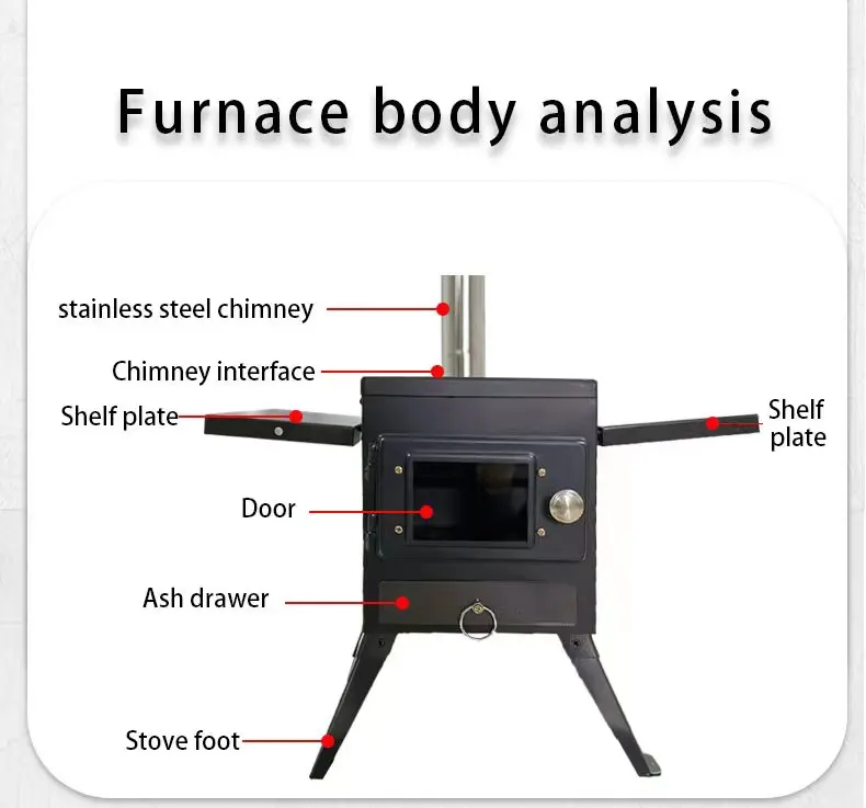 The outdoor wood stove can be used to view the match stove