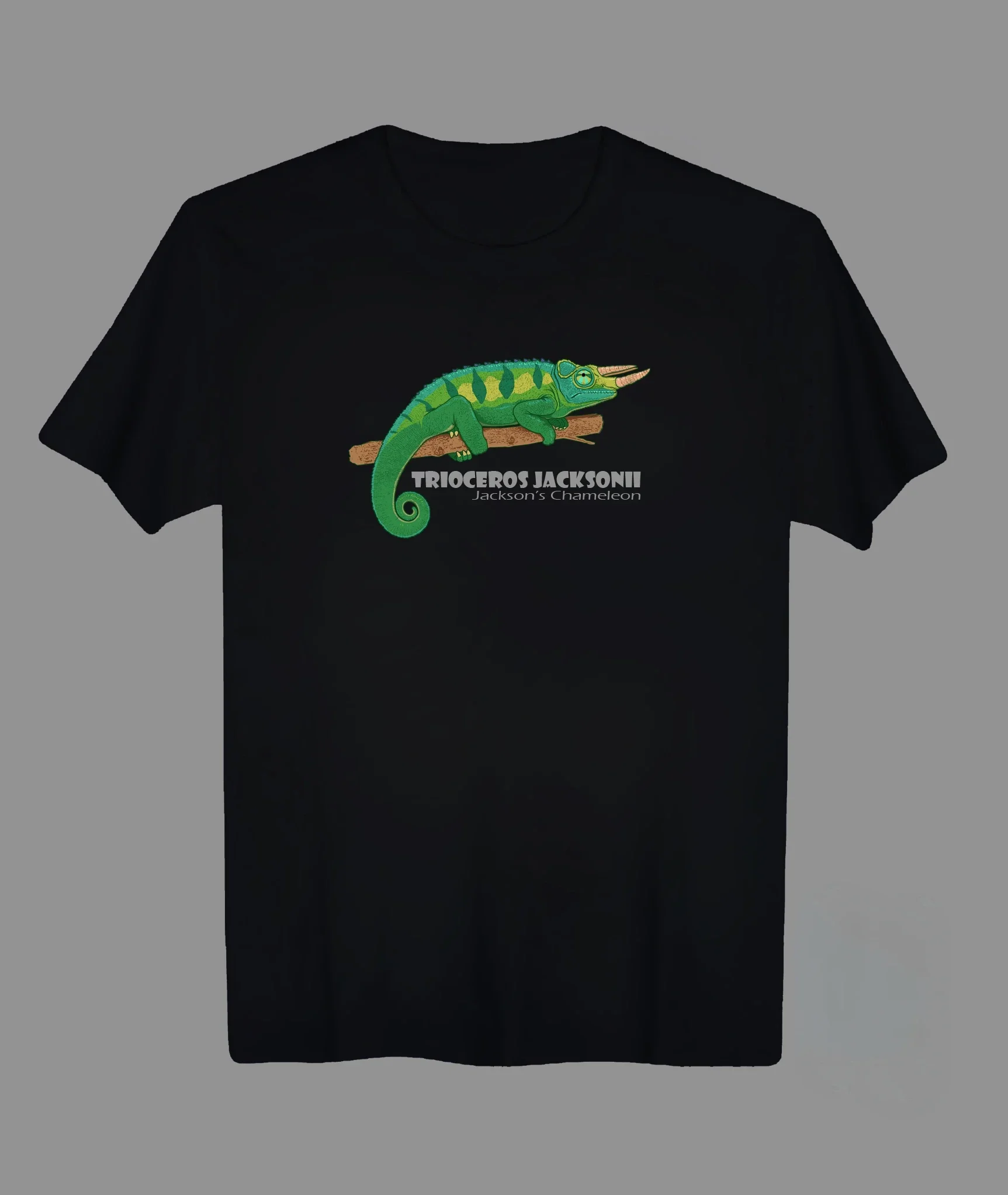 Trioceros Jacksonii Jackson's Chameleon Lizard Reptile Pet T Shirt New 100% Cotton Short Sleeve O-Neck T-shirt Casual Mens Top