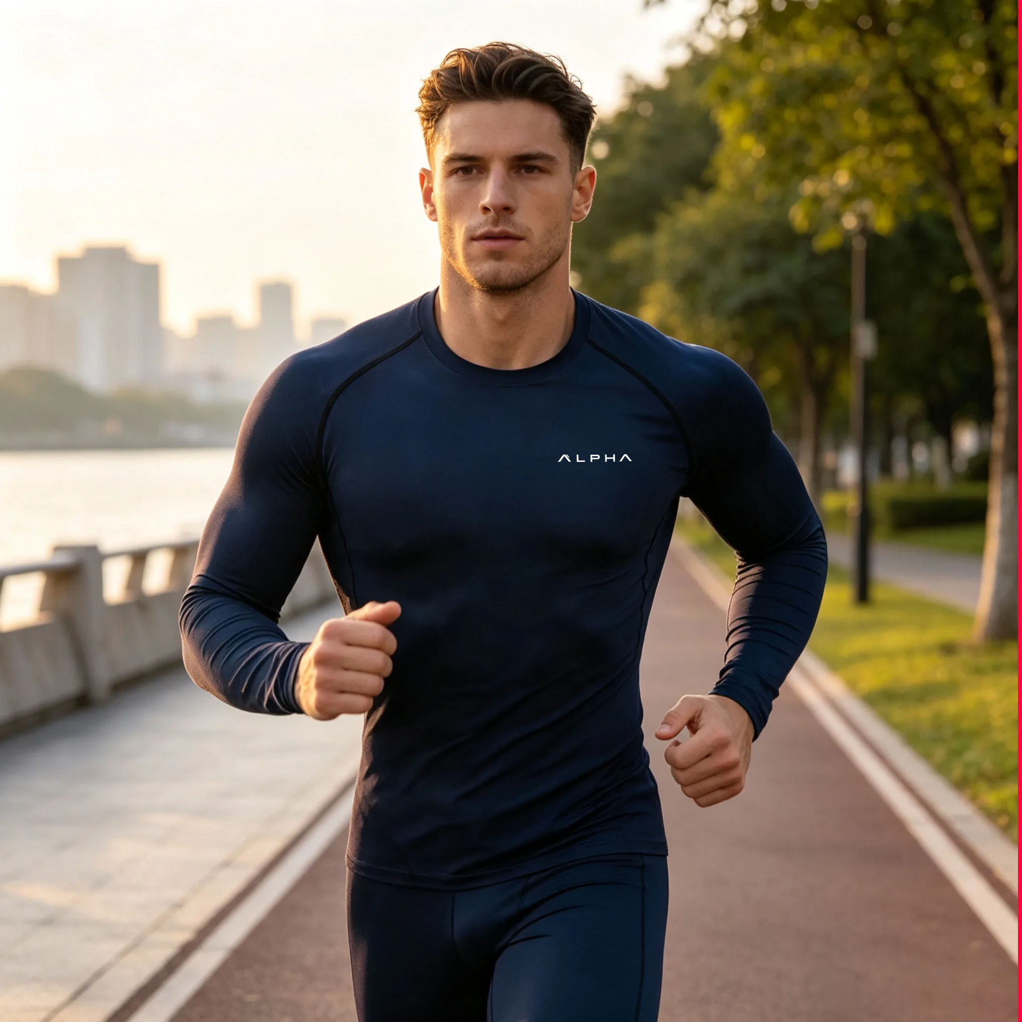 New Men's Running long sleeve T-Shirt Short Sleeve Gym Workout Shirts Fitness Shirts Men's Jogging Sportswear