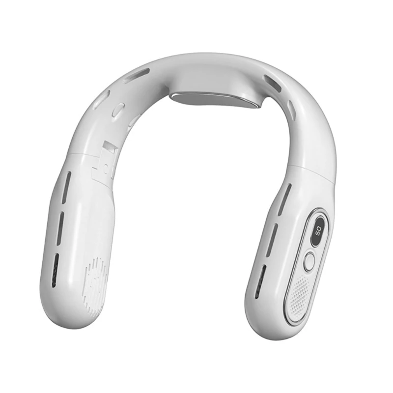 M2EE Ventilatore da collo senza lama 3 velocità 3000mAh Ventilatore pieghevole ricaricabile Condizionatori d per le donne