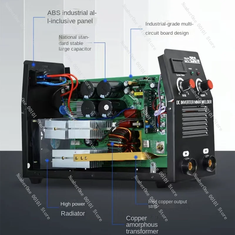 220v Portable Mini Electric Welding Machine Fully Automatic Small Electric Welding Machine ZX7-250 Inverter DC All Copper