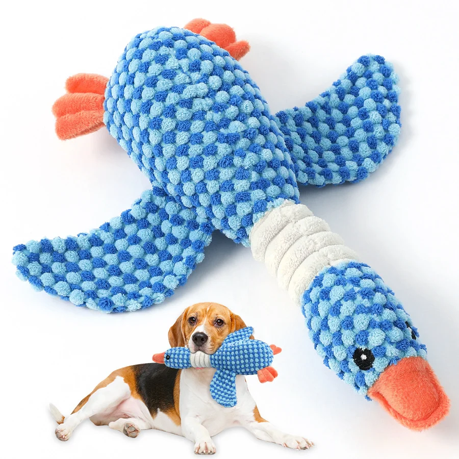 New Dog Pet Toy, Dual-Color Geese Design, Chew-Resistant and Durable, Plush Talking Toy