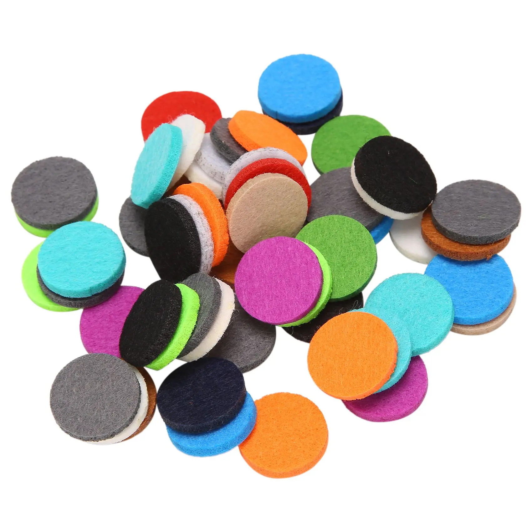 50 Pcs Replacement Pad 22Mm Refill Felt For Essential Oil Diffuser Locket Necklace