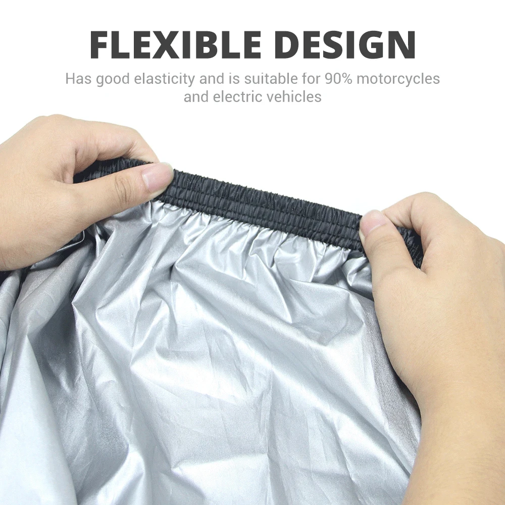 Motorcycle Cover Waterproof All Season Dustproof UV Protective Outdoor Indoor Scooter 190T Wear-resistant Fabric Motorbike Cover