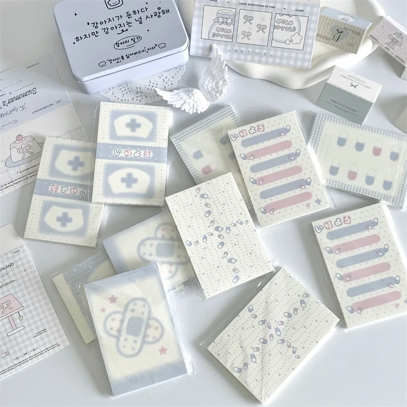 MINKYS 50 Sheets Kawaii Memo Note Paper Cute Memo Pads Scrapbooking Journal Material Paperlaria Stationery