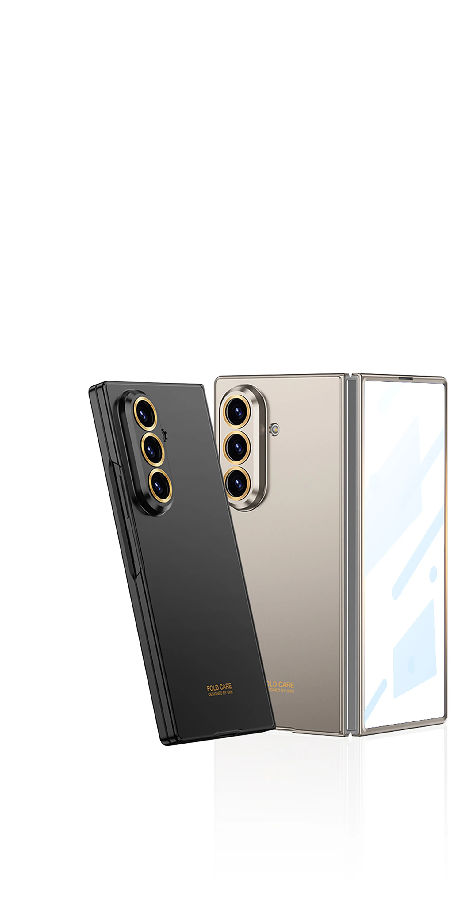 Luxuriöse, modische, ultradünne Hülle für Samsung Galaxy Z Fold 8 Ultra 7 6 5G mit Displayschutzfolie aus Glas, matte Schutzhülle – Detail 1