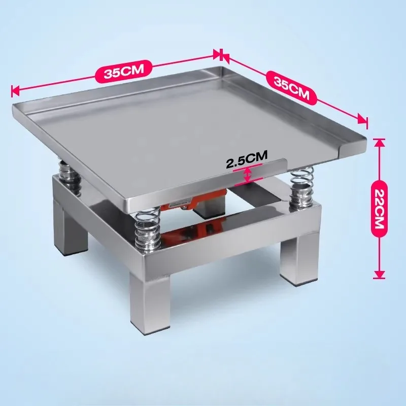 High Efficiency Concrete Vibration Table Stainless Steel Adjustable Cement Mortar Test Block Vibrating Platform 35x35cm