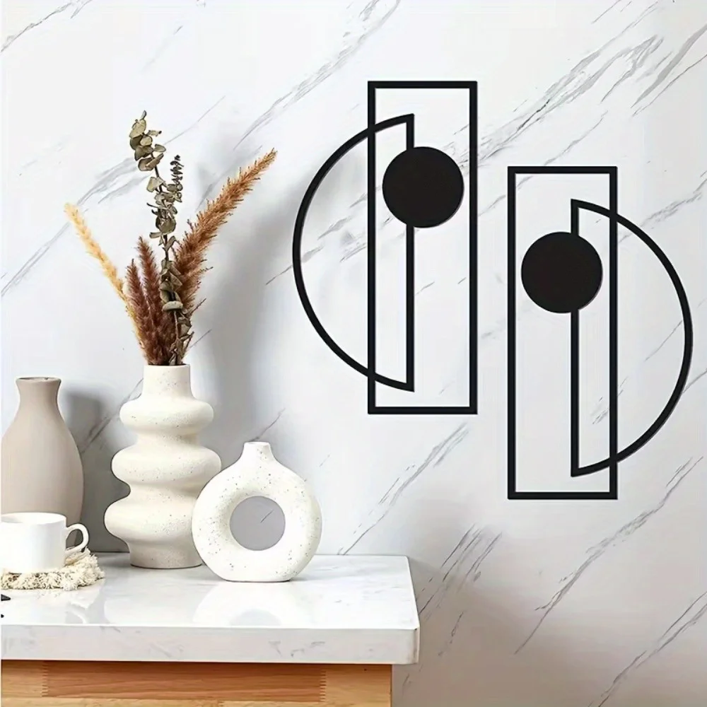 CIFbuy™ 2pc Artfully Crafted Iron Streamlined Wall Decor | Minimalist Abstract Vertical Displays – Modern Metal Sculptures
