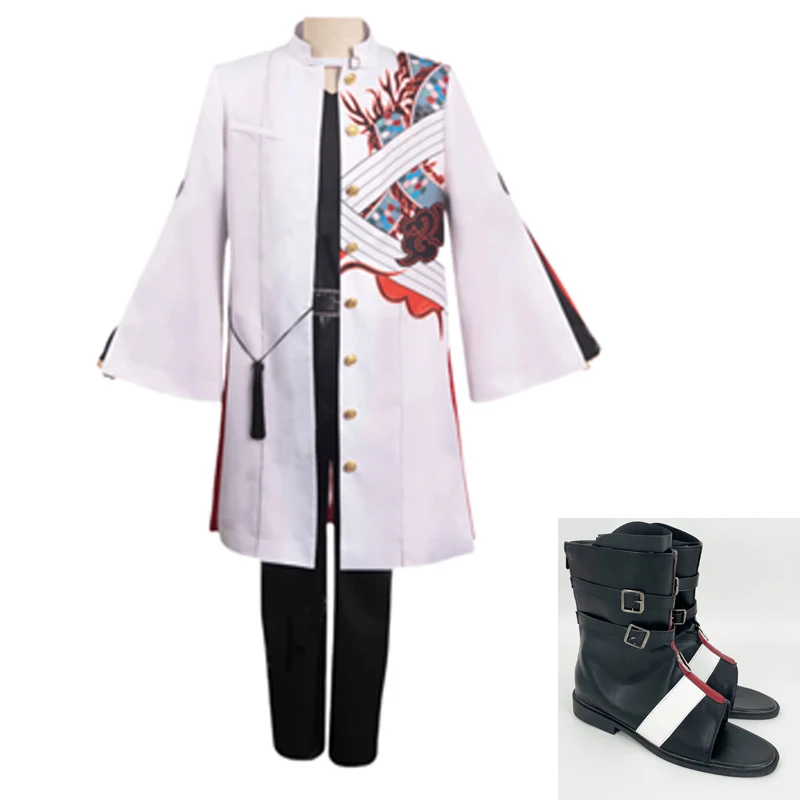 Takasugi Shinsaku Cosplay Costume Botas e sapatos, Botas Custom Made, Grande Ordem