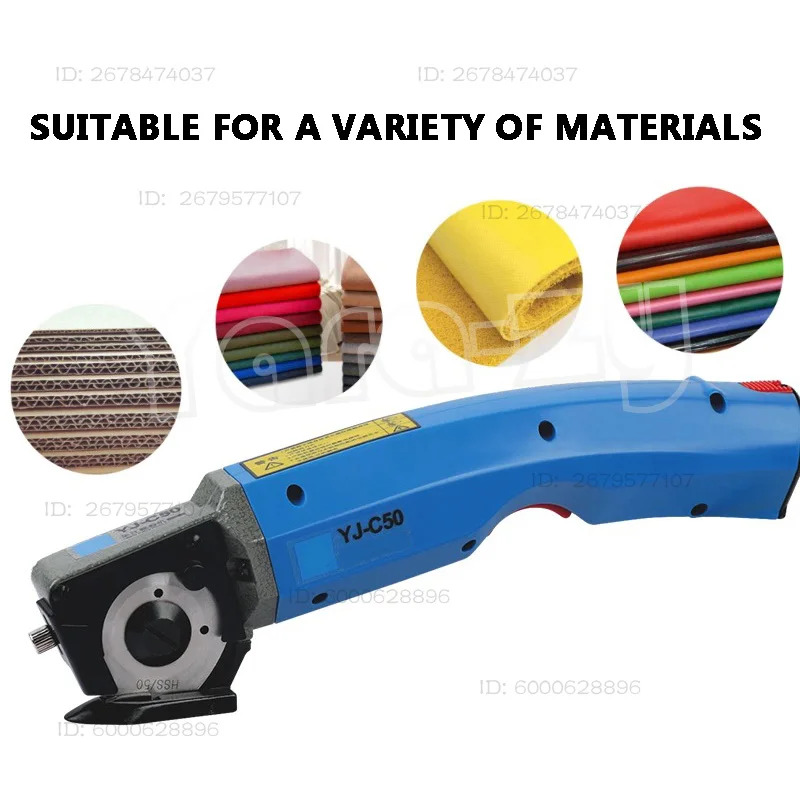 YJ-C50 Wireless Rechargeable Cutting Machine Micro Hand-Push Electric Round Knife Cutting Machine Cloth Repair Scissors