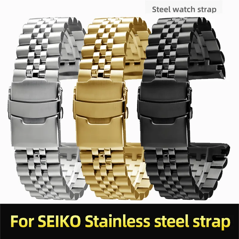 Solid Stainless Watch Band For Seiko Abalone Series SRPE99K1 SRPC91J1/25J1 Diving Watch strap 22mm men bracelet Wristband