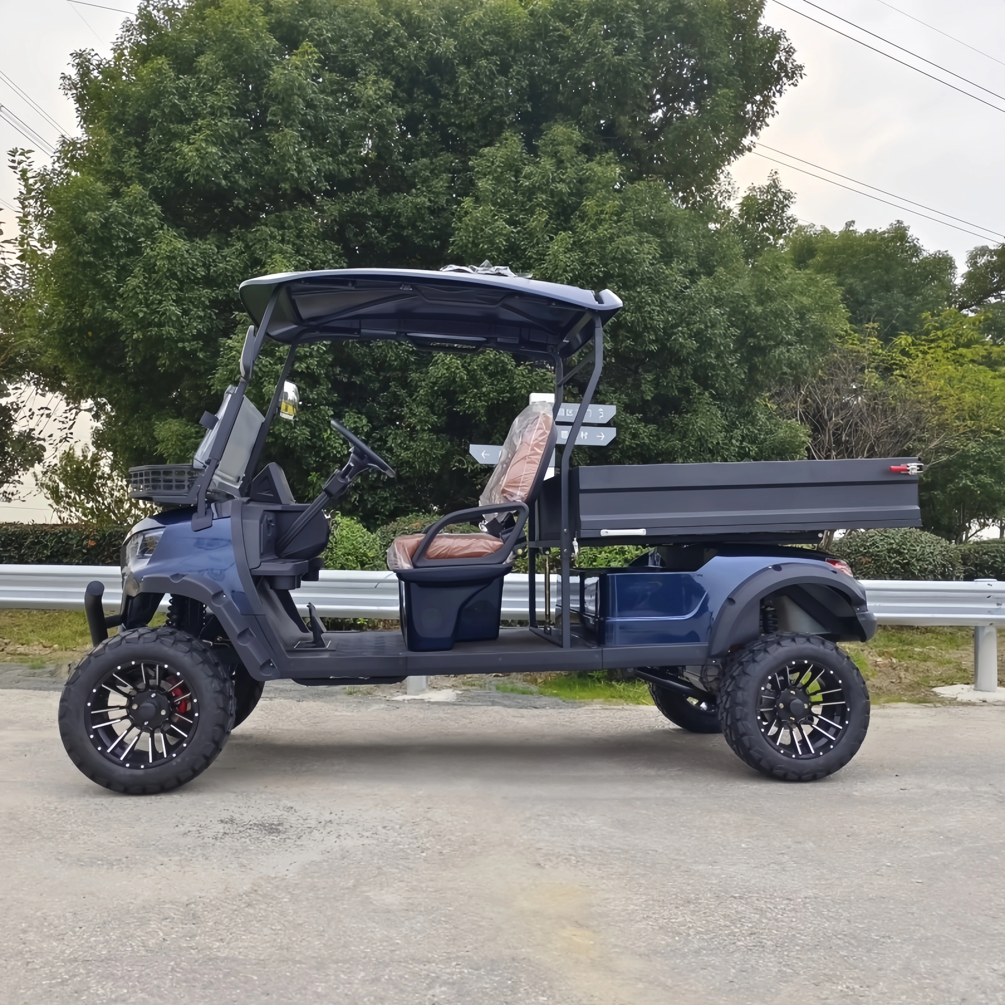 Reasonable Price 72V Lithium Battery Golf Cart 2+2 Seats New Energy Golf Buggy Electric off Road Golf Cart with Light