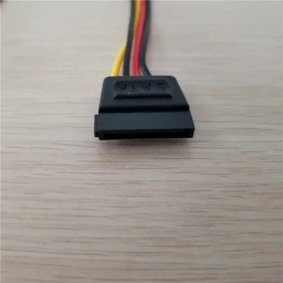 4Pin FDD Floppy Female to 15Pin SATA  Adapter Converter Power Leads Cable Cord 18AWG Wire for ITX PC