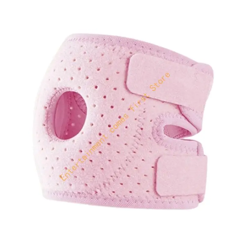 Central-Opening Elbow Support Wrap with Two Adjustable Fasteners and Stretch Fabric for Exercise and Routine Arm Activity 55KD