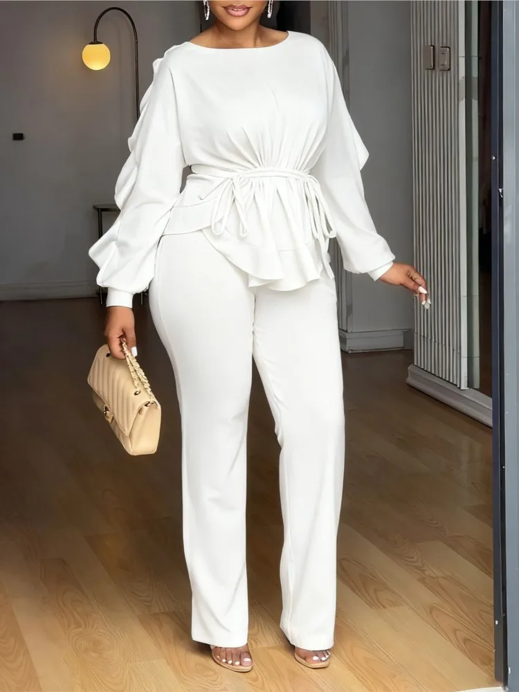 

2 Piece Women Sets Dashiki African New Arrival Autumn Winter Matching Two Pieces Sets Tops And Pants Suits Outfits Clothing