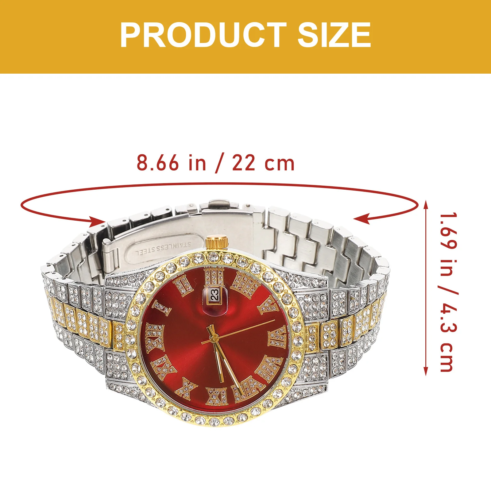 ساعة كوارتز من الفولاذ المقاوم للصدأ للرجال بتصميم بسيط وحزام قابل للتعديل وحركة دقيقة وخفيفة الوزن وأنيقة للهدايا