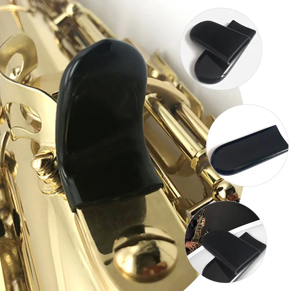 High- Sax Finger Protector Non-Slip Thumb Rest Mat Humanized Curved Design for Alto Tenor Baritone Saxophone