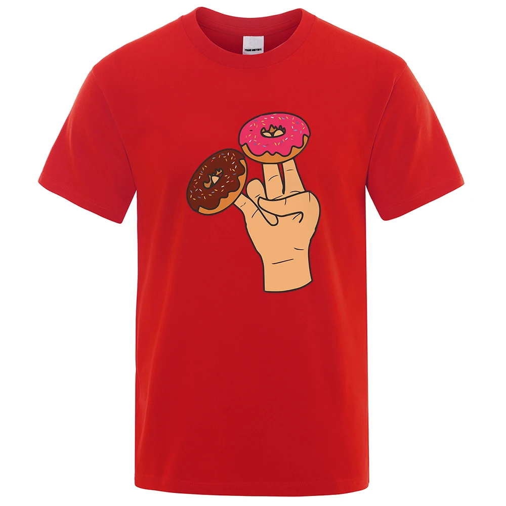 Zwei Donuts werden jeden Tag gedruckt T-Shirts Männer lässig lose Kleidung übergroße Sommer Tops Baumwolle Hip Hop Harajuku T-Shirts benötigt
