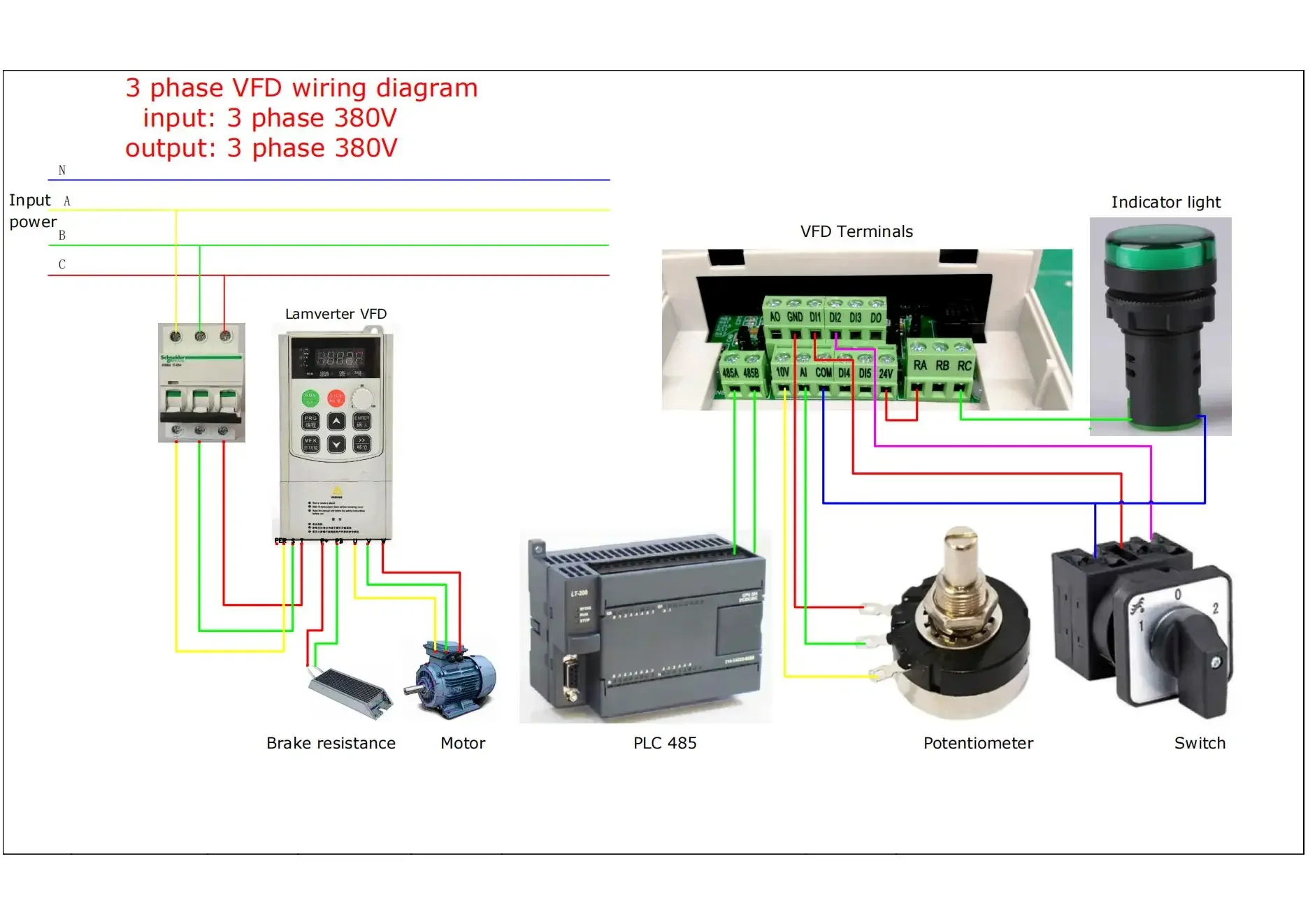 Imagem -06 - Heavy Duty Vfd com Freio Rs485 Relé Conversor de Freqüência Movimentação de Velocidade Ajustável Inversor de Freqüência Módulo 380v Igbt