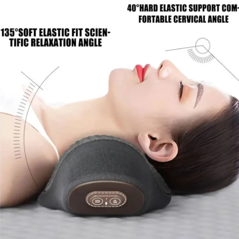 

Electric Neck Massage Pillow Heating Vibration Neck Massager Back Cervical Traction Relax Sleeping Memory Foam Spine Support