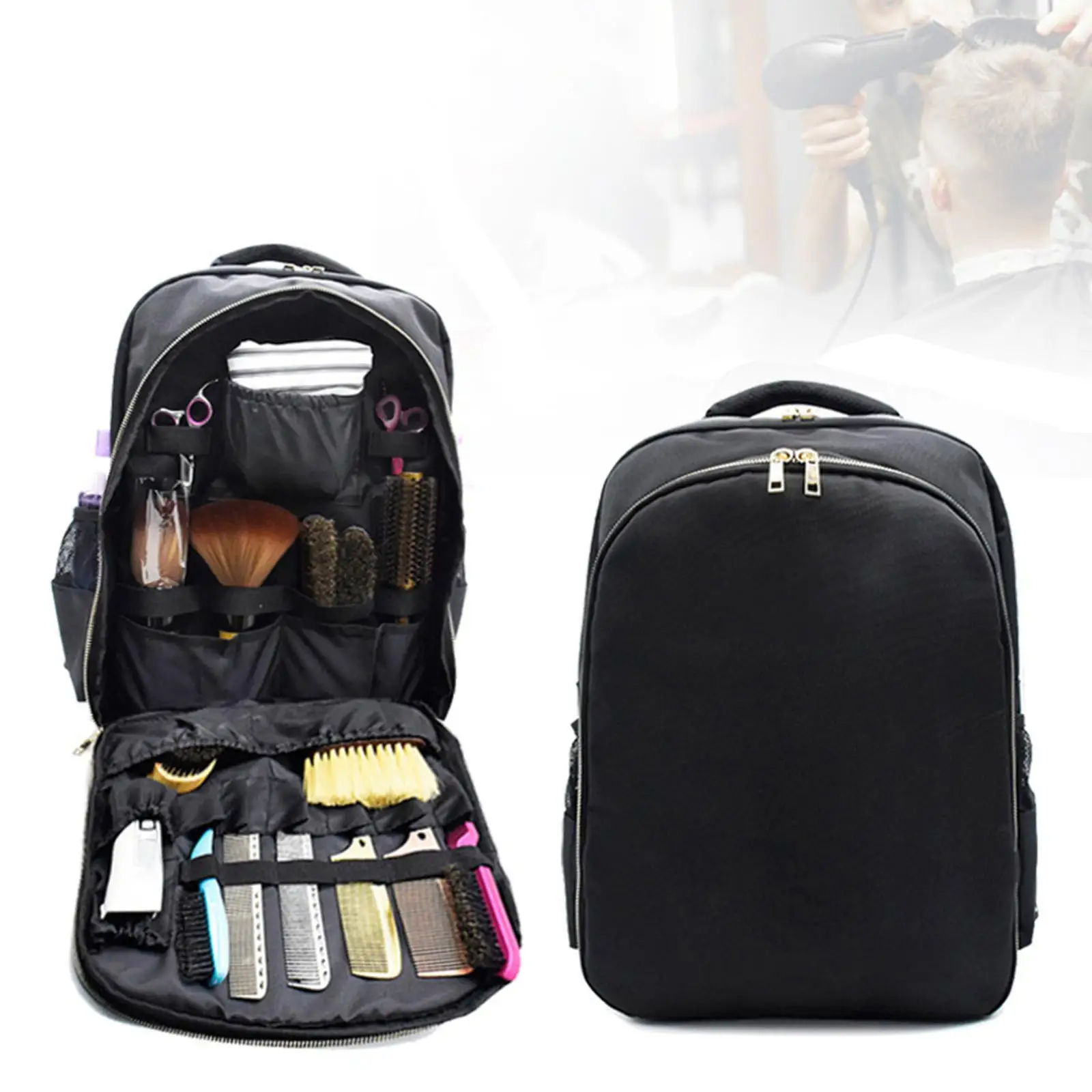 Backpack Bag for Barbers Large Capacity Oxford Cloth for Hairdresser Travel