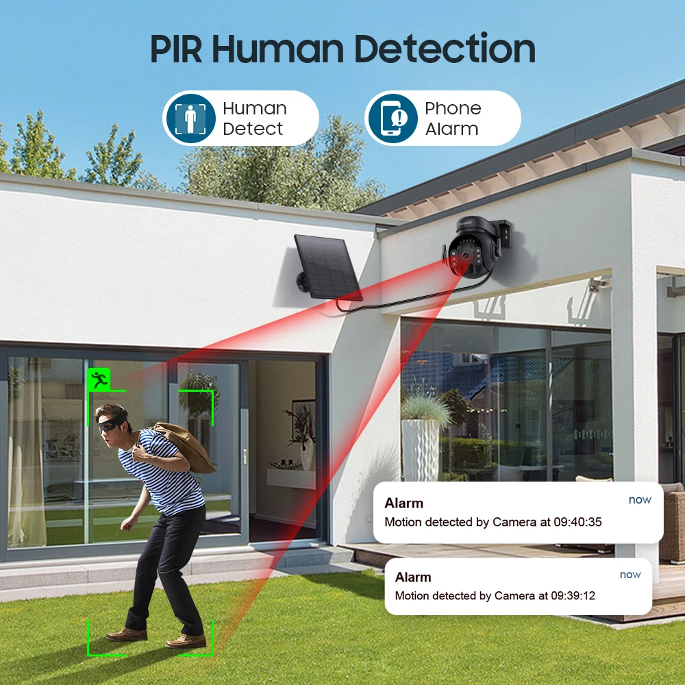 Imagem -03 - Shiwojia-câmera de Vigilância Solar ao ar Livre 3mp hd Visão Noturna Áudio Bidirecional ai Human Detect Wireless Wifi Bateria 4g