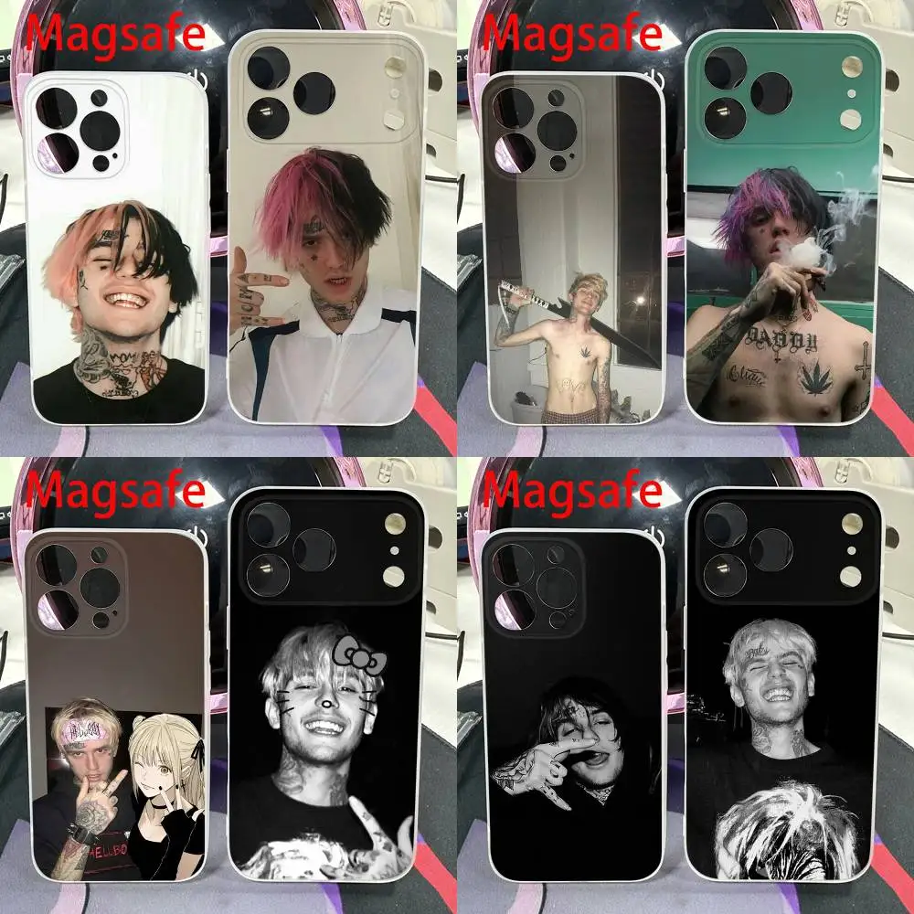 

Singer L-Lil Peep Phone Case For iPhone 14,16,15,11,13,17,12,Air,Mini,Plus,E,Pro,Max Magnetic Magsafe Frosted Cover