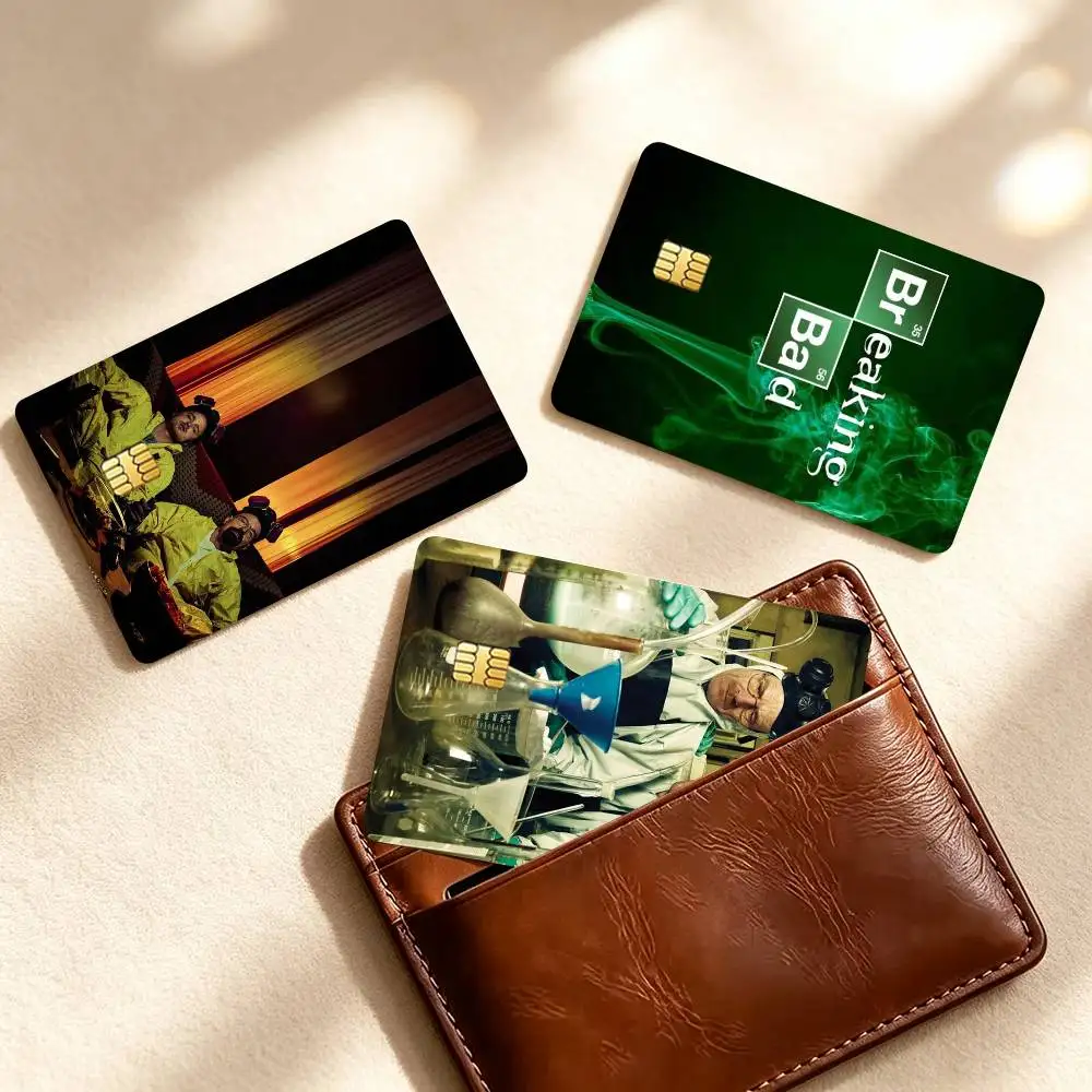 B-Breaking Bad TV Character  Credit Card HD Stickers Small Chip Waterproof Sticker Game Card Decal Gift