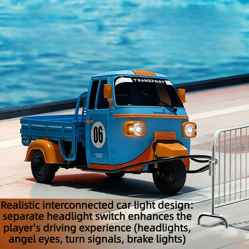 SG-1008 1/10 RC Three-Wheeled Vehicle 2.4G Remote Control Rear-Drive Simulated Sound and Light  Simulation Toy Model Car