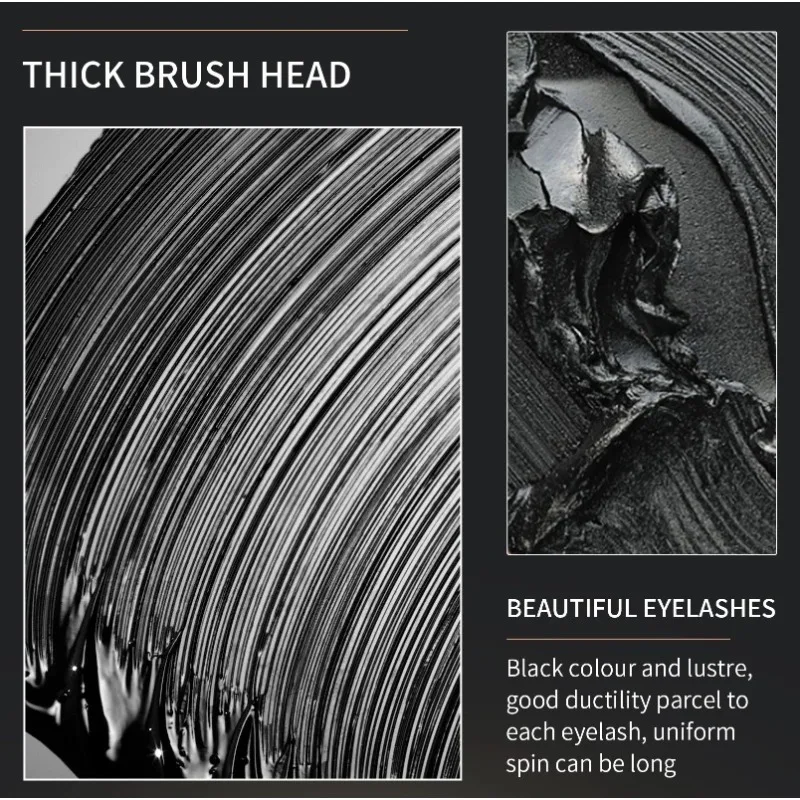 Máscara de pestañas 4d resistente al agua cifrada de larga duración, rizado grueso, a prueba de manchas, herramientas de maquillaje de ojos grandes, cosmético de belleza duradero, 1 Uds.