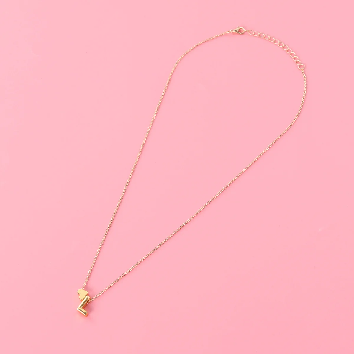 

Peach Shape Alphabet Letter Necklace Simple Elegant Design Lightweight for Women Letter Necklace Gift Anniversary