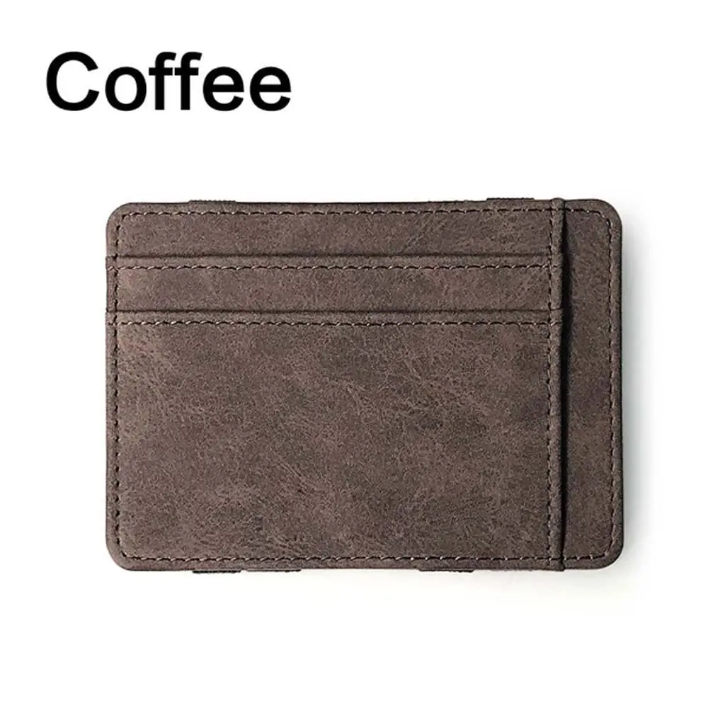 Multi Slot Zipper Bag Business Card Cover Coin Pocket Card Case Magic Money Clip Slim Wallet ID Card Holder Men Card Holder
