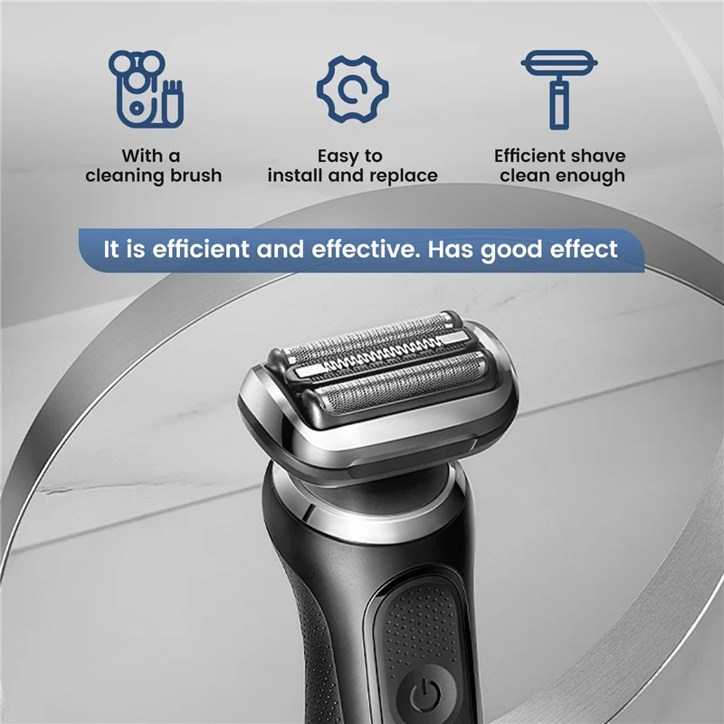 BAAO-Replace Electric Shaver Head For Braun 53B Series 5-6 50-R1000S 50-B1300S 50-R1320S 50-R1300S 50-M4000cs 50-M4200cs