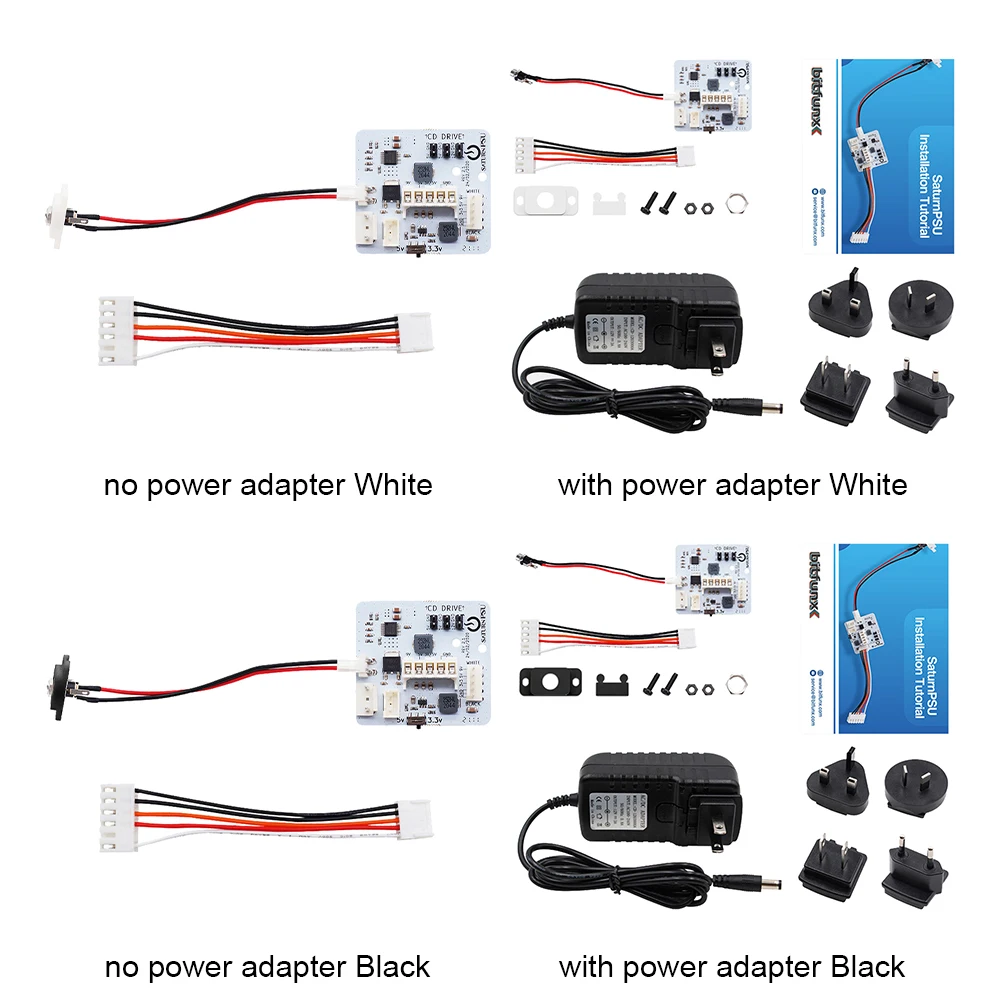 For Sega SaturnPSU Rev2.1 Console Power Supply Game Console Power Supply Replacement with Power Plug Adapter Console Power Panel