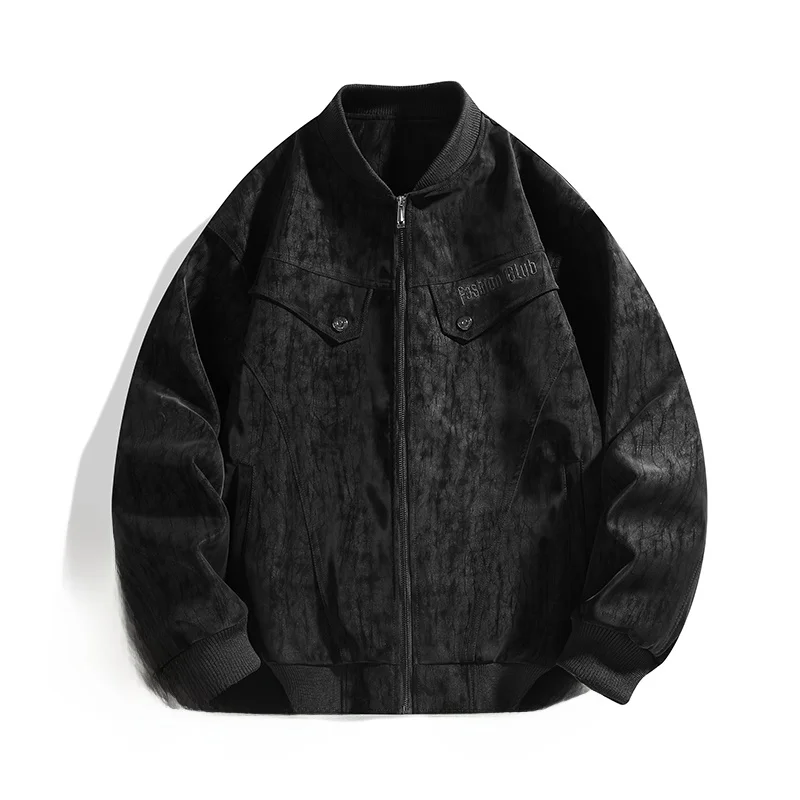 

Новая мужская кожаная куртка для активного отдыха, комфортная, модная, в корейском и американском стиле, из полиэфирного волокна, Five...