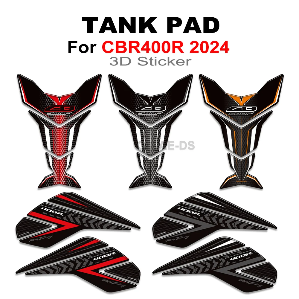 

For Honda CBR400R CBR 400 R 400R 2024 ﻿Motorcycle Fuel Oil Tank Pad Side Protector Knee Kit Stickers Decals